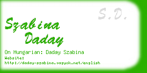 szabina daday business card